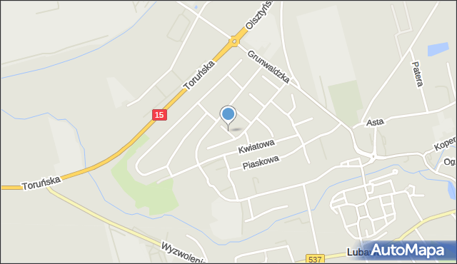 Lubawa, Nowa, mapa Lubawa