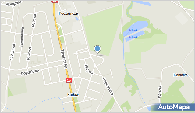 Milicz, Nowowiejska, mapa Milicz