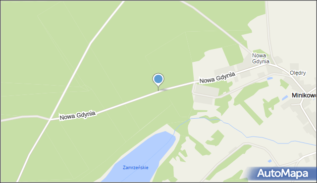 Minikowo gmina Lubiewo, Nowa Gdynia, mapa Minikowo gmina Lubiewo
