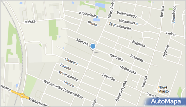 Mińsk Mazowiecki, Nowy Świat, mapa Mińsk Mazowiecki