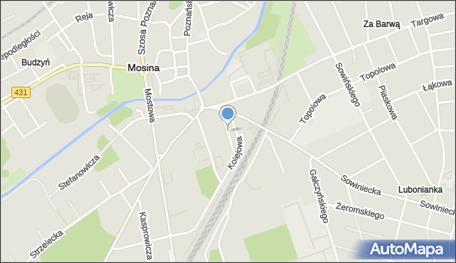 Mosina powiat poznański, Nowa, mapa Mosina powiat poznański