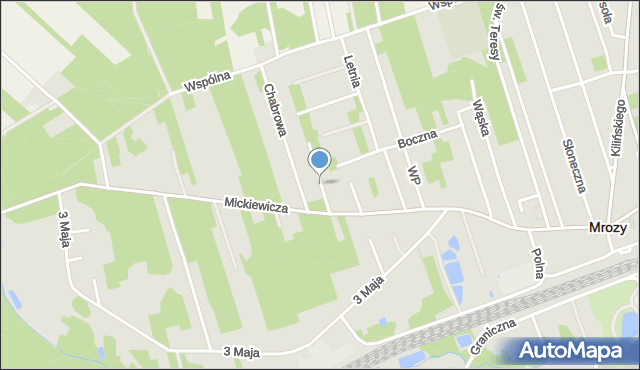 Mrozy powiat miński, Nowa, mapa Mrozy powiat miński