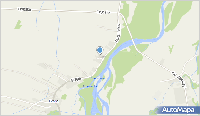 Nowa Biała gmina Nowy Targ, Nowa Biała, mapa Nowa Biała gmina Nowy Targ