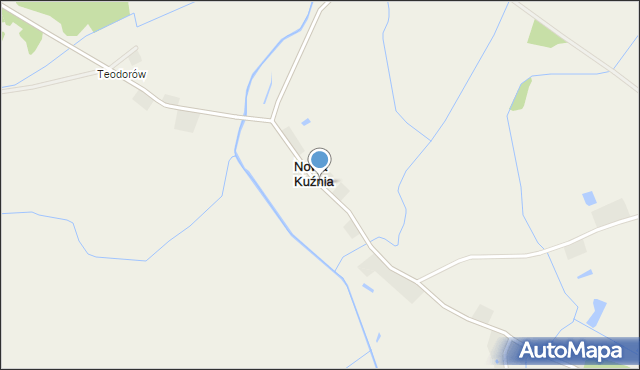 Nowa Kuźnia gmina Radwanice, Nowa Kuźnia, mapa Nowa Kuźnia gmina Radwanice
