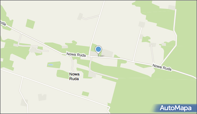 Nowa Ruda gmina Turośl, Nowa Ruda, mapa Nowa Ruda gmina Turośl