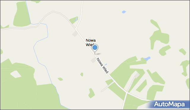 Nowa Wieś gmina Orzysz, Nowa Wieś, mapa Nowa Wieś gmina Orzysz