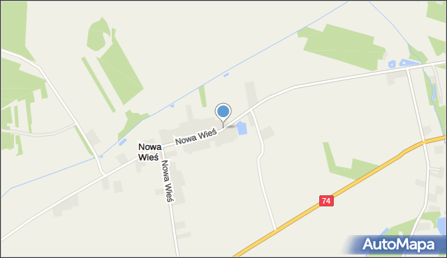 Nowa Wieś gmina Osjaków, Nowa Wieś, mapa Nowa Wieś gmina Osjaków