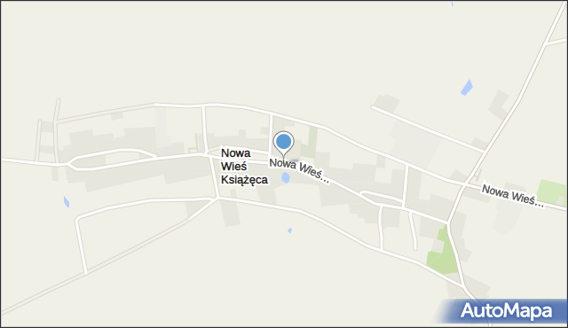Nowa Wieś Książęca gmina Bralin, Nowa Wieś Książęca, mapa Nowa Wieś Książęca gmina Bralin