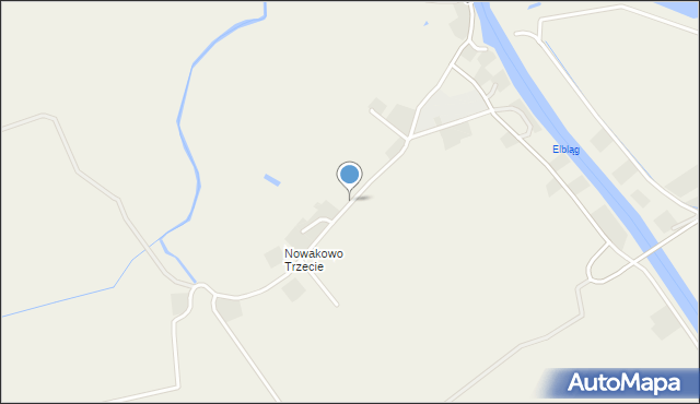 Nowakowo gmina Elbląg, Nowakowo Trzecie, mapa Nowakowo gmina Elbląg