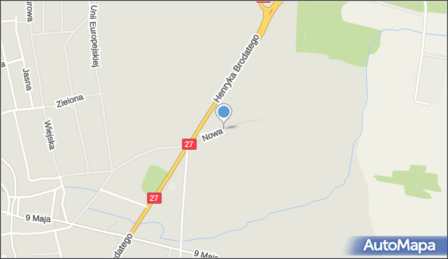 Nowogród Bobrzański, Nowa, mapa Nowogród Bobrzański