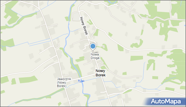 Nowy Borek gmina Błażowa, Nowy Borek, mapa Nowy Borek gmina Błażowa