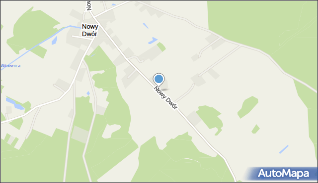 Nowy Dwór gmina Jedwabno, Nowy Dwór, mapa Nowy Dwór gmina Jedwabno