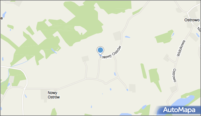 Nowy Ostrów gmina Stężyca, Nowy Ostrów, mapa Nowy Ostrów gmina Stężyca