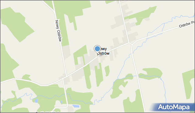 Nowy Ostrów gmina Szudziałowo, Nowy Ostrów, mapa Nowy Ostrów gmina Szudziałowo