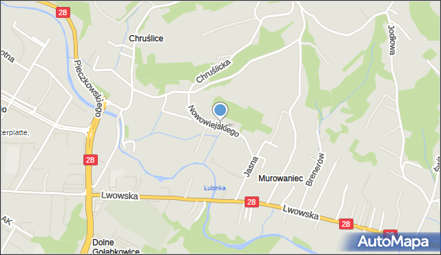 Nowy Sącz, Nowowiejskiego Feliksa, mapa Nowego Sącza