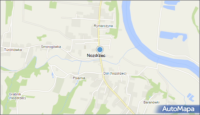 Nozdrzec, Nozdrzec, mapa Nozdrzec