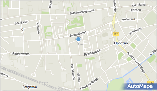 Opoczno, Norwida Cypriana Kamila, mapa Opoczno