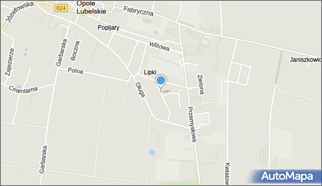 Opole Lubelskie, Nowoprojektowana, mapa Opole Lubelskie
