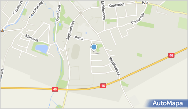 Paczków powiat nyski, Norwida Cypriana Kamila, mapa Paczków powiat nyski