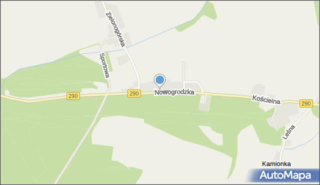 Pierzwin, Nowogrodzka, mapa Pierzwin