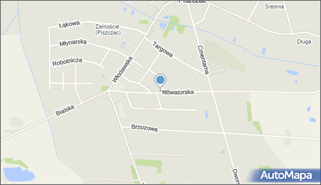 Piszczac, Nowatorska, mapa Piszczac