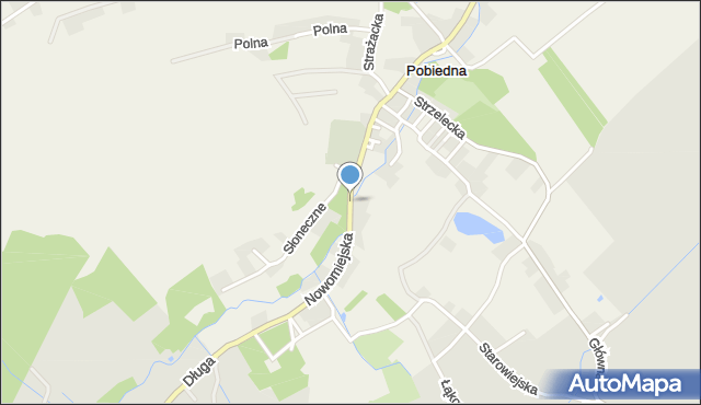 Pobiedna gmina Leśna, Nowomiejska, mapa Pobiedna gmina Leśna