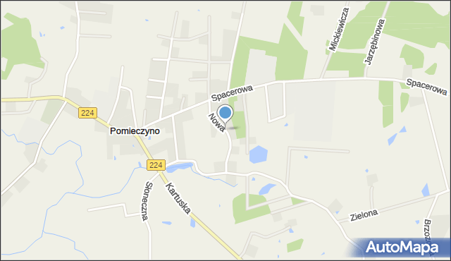 Pomieczyno, Nowa, mapa Pomieczyno