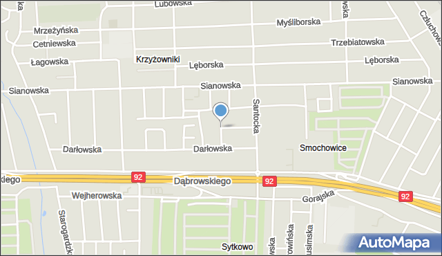 Poznań, Nowokramska, mapa Poznania