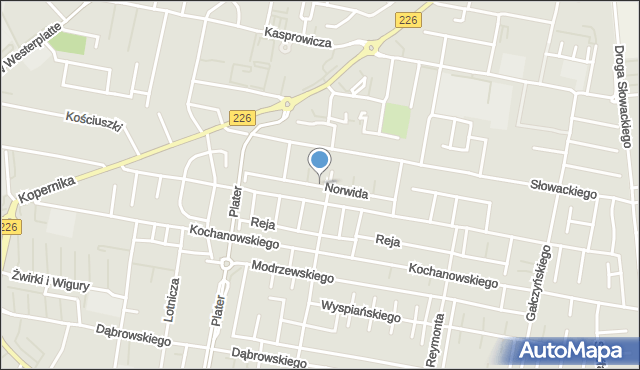 Pruszcz Gdański, Norwida Cypriana Kamila, mapa Pruszcz Gdański