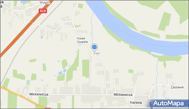 Przędzel, Nowowiejska, mapa Przędzel