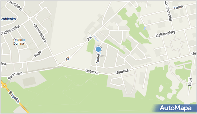 Przewłoka gmina Ustka, Norwida Cypriana Kamila, mapa Przewłoka gmina Ustka