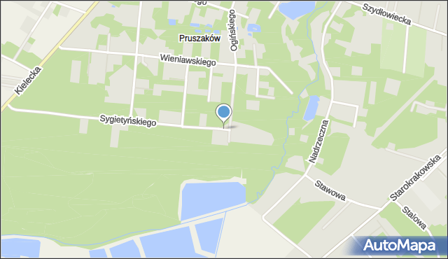 Radom, Noskowskiego Zygmunta, mapa Radomia