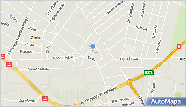 Radom, Norwida Cypriana Kamila, mapa Radomia