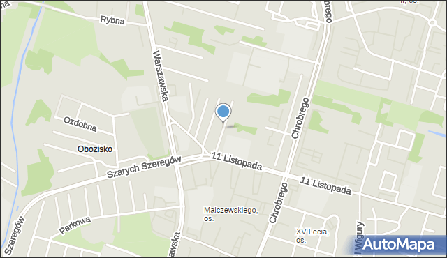 Radom, Nowowolska, mapa Radomia