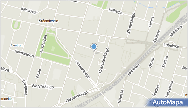 Radom, Nowogrodzka, mapa Radomia
