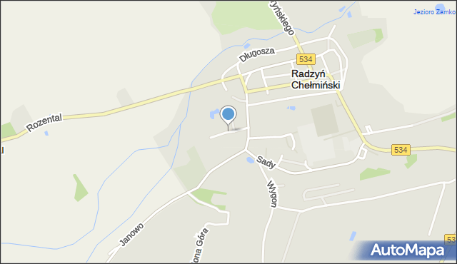 Radzyń Chełmiński, Nowickiego Albina, mapa Radzyń Chełmiński