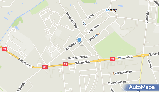 Radzyń Podlaski, Norwida Cypriana Kamila, mapa Radzyń Podlaski