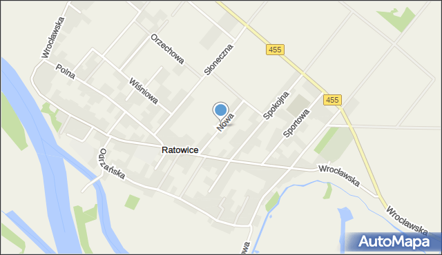 Ratowice gmina Czernica, Nowa, mapa Ratowice gmina Czernica