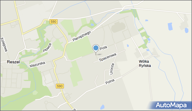 Reszel, Nowa, mapa Reszel