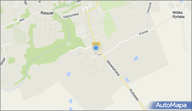 Reszel, Nowowiejskiego Feliksa, mapa Reszel