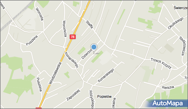 Rybnik, Nowowiejskiego Feliksa, mapa Rybnika