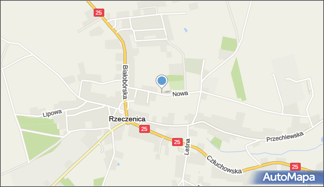 Rzeczenica, Nowa, mapa Rzeczenica