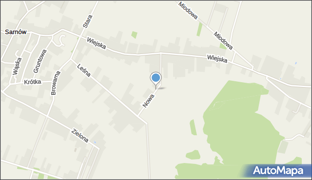 Sarnów gmina Psary, Nowa, mapa Sarnów gmina Psary