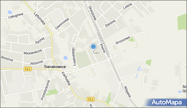 Sierakowice powiat kartuski, Nowe Osiedle, mapa Sierakowice powiat kartuski