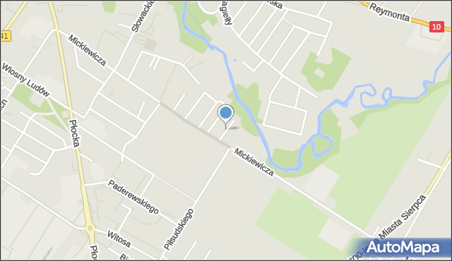 Sierpc, Norwida Cypriana Kamila, mapa Sierpc