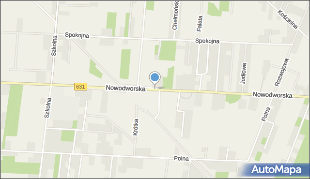 Skrzeszew gmina Wieliszew, Nowodworska, mapa Skrzeszew gmina Wieliszew