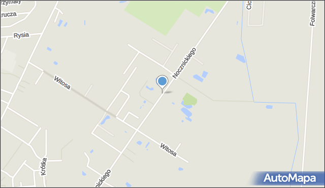 Słubice, Nocznickiego Tomasza, mapa Słubice