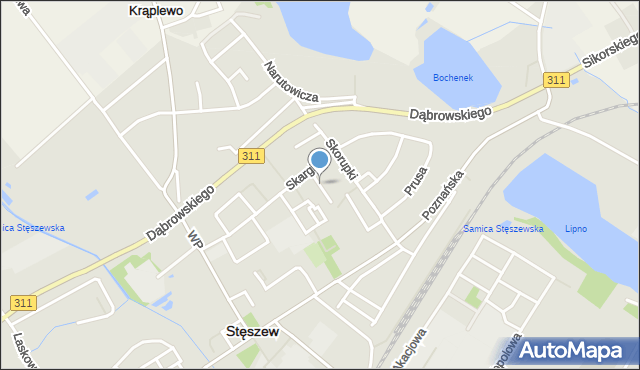 Stęszew, Norwida Cypriana Kamila, mapa Stęszew