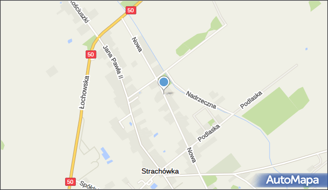 Strachówka, Nowa, mapa Strachówka