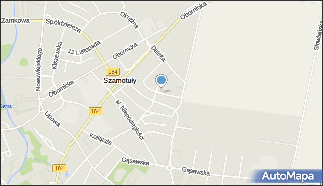 Szamotuły, Norwida Cypriana Kamila, mapa Szamotuły